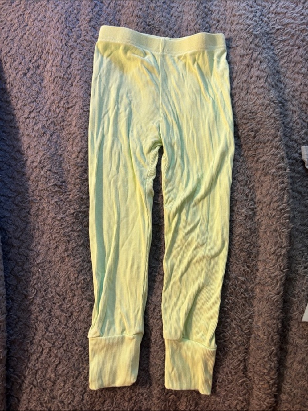 Little Bipsy Ribbed Leggings in Light Green